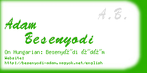 adam besenyodi business card